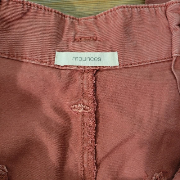 Maurices Cotton Blend Paperbag Waist Pants w/Belt Size 8 - Picture 7 of 10